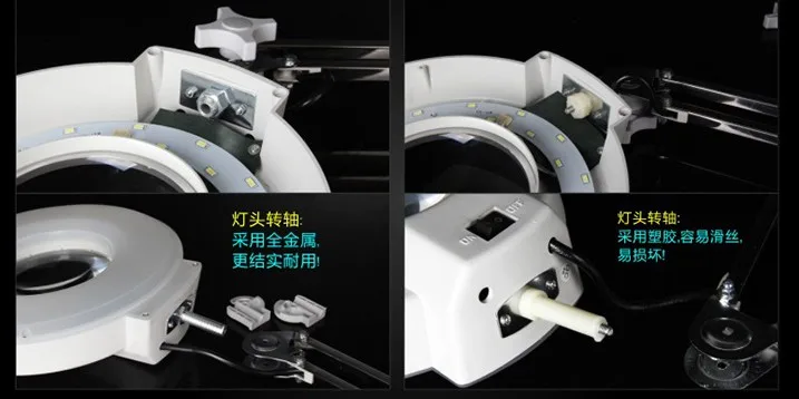 10X Настольный Светильник Светодиодный лампа лупы свет белый глаз защита лупы Стекло Объектив диоптрия осмотр