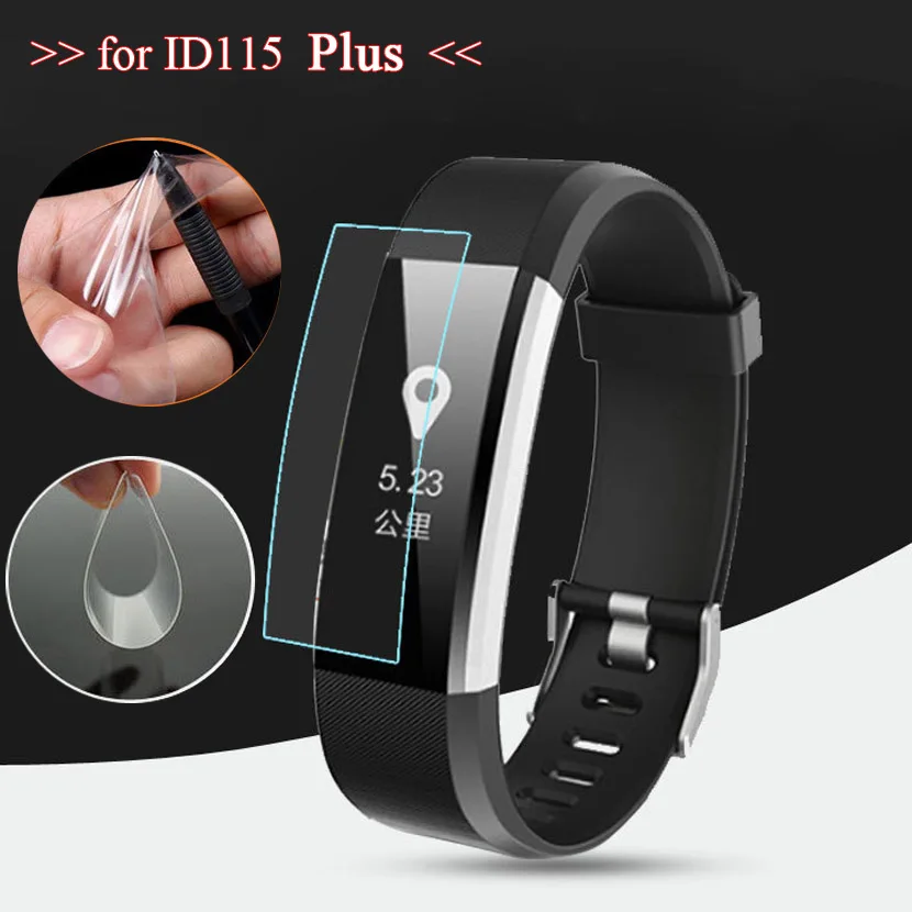 

Anti-Scratch Soft TPU Ultra Clear Protective Film For ID115 Plus Smartband Wristband Full Screen Protector