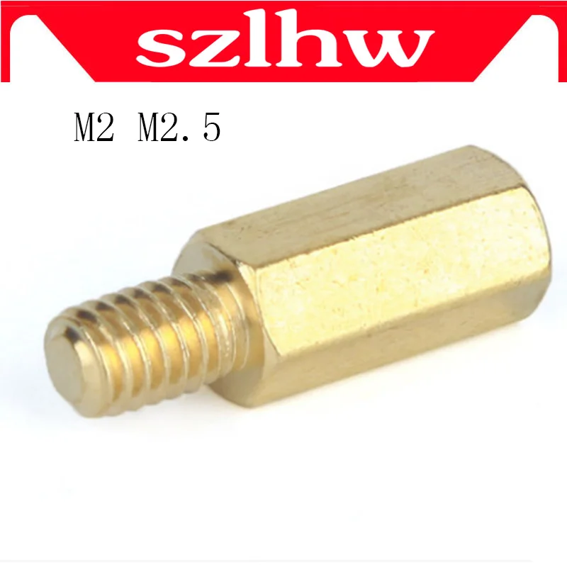 50Pcs M2*L+3mm M2.5/M3*L+6mm Hex head Brass Spacing Screws Threaded Pillar PCB Computer PC Motherboard StandOff Spacer HW040 |