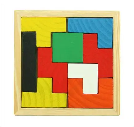 Holz Tangram Gehirn Teaser Puzzle Tetris Spiel pädagogisches Baby Kind CJ 