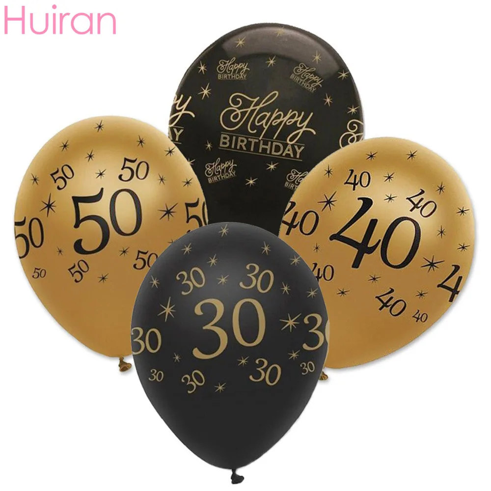 

Huiran 1st 30 40 50 60th Happy Birthday Balloons Confetti Baloon Unicorn Latex Ballon Birthday Party Decor Kids Adult Favors