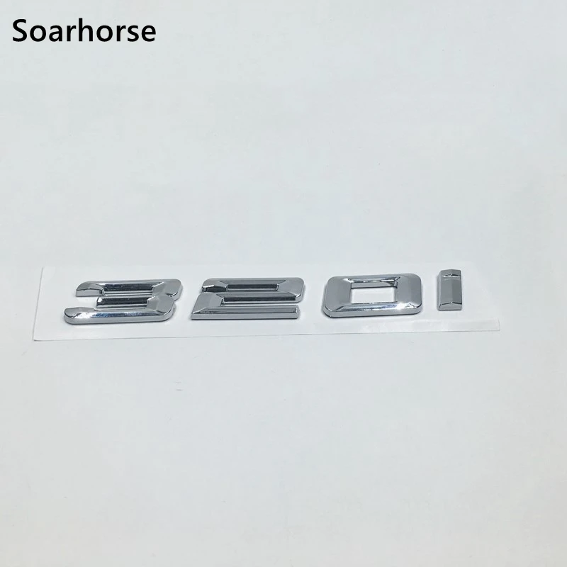 Soarhorse автомобиля Задняя Крышка багажника эмблема хром значок буквы 320i 325i 328i 330i 335i Стикеры для BMW 3-серии E30 E36 E46 F30 E90