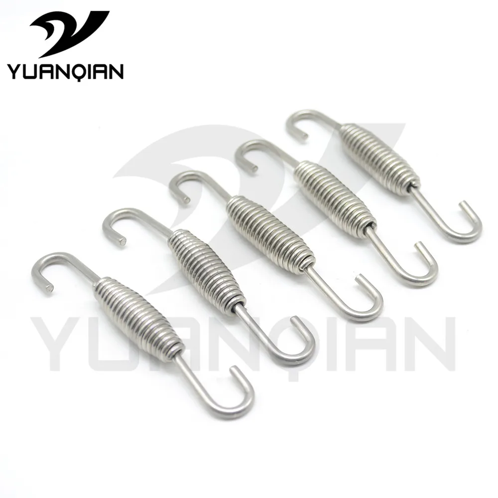 5pcs Stainless Steel Spring Hook Scooter Motorcycle Exhaust Pipe