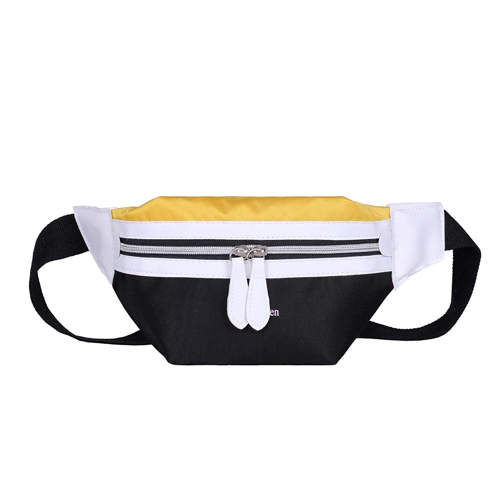 MUQGEW Women's Waist Bag Fashion Canvas Letter Shoulder Chest Bags Solid Color Travel Hip Bag Sporting Leisure Belt Bag