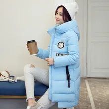 Ukraine Time limited Solid No Zipper Full Long Thick Down Jacket Girls Korea Code 2016 Slim