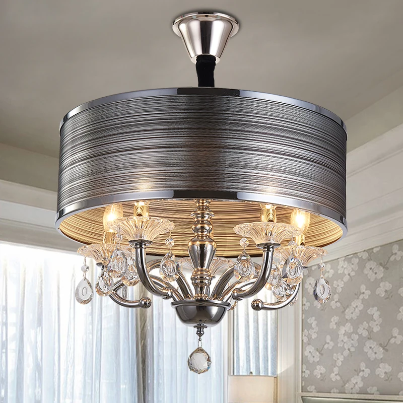 

Crystal cloth lamps Pendant Lights bedroom lamp dining room study lamp round cloth creative Crystal Pendant lamps ZZP856A