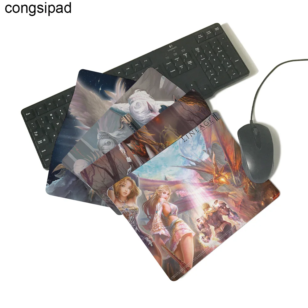 congsipad Unique Design lineage 2 artwork Best Game Custom Mousepads Rubber Pad Not Overlock Mouse Pad good cheap mousepad