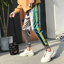 Fashion Casual Men's Pants Pants Spring And Autumn New S-3XL Color Matching Loose Trousers Three-color Personality Youth Popular