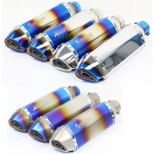 Akrapovic глушитель для мотоцикла 51 мм модифицированный Кроссовый глушитель труба для SUZUKI FZ6 CBR250 CB600 MT07 R1 R6 ATV
