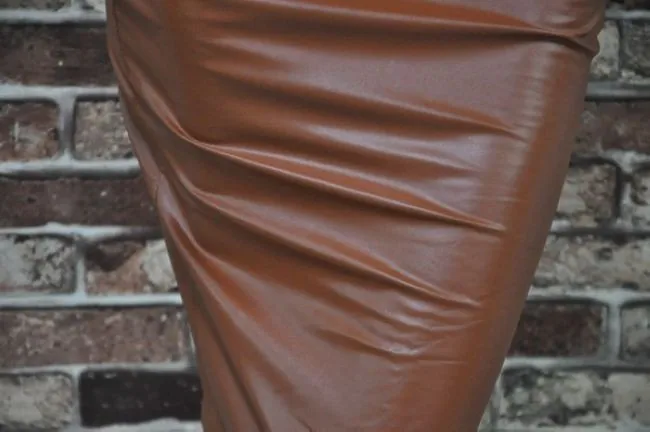 Женские новые сексуальные флокированные юбки-карандаш миди из искусственной кожи, повседневные женские юбки из искусственной кожи, XXL longa saias, 5 цветов, весна, NTDR-8016