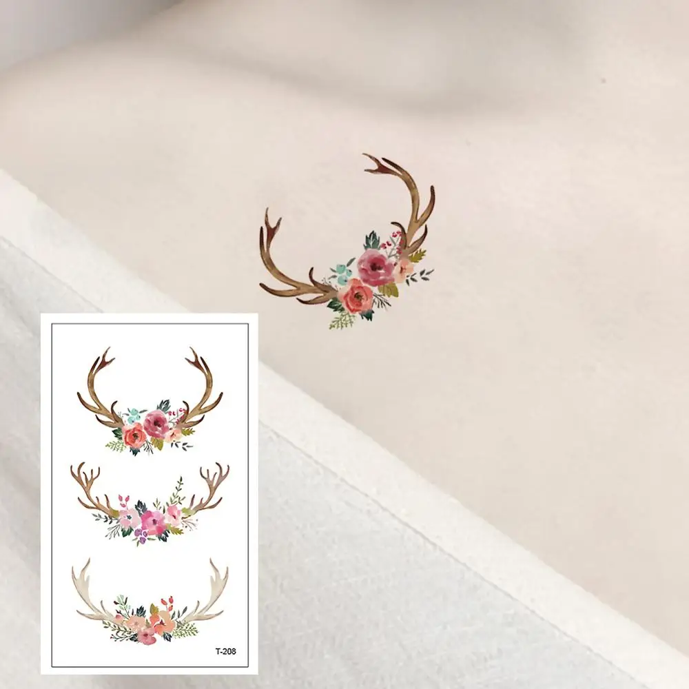 

Flower Butterfly Temporary Tattoos for Women Hand Tattoo Sticker Adult Body Art Waterproof Arm Fake Tatoo 10.5X6cm t-208