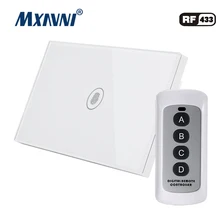 MXAVNI US Standard Remote Control Switch 1 Gang 1 Way ,RF433 Smart Wall Switch, Wireless remote control touch light switch