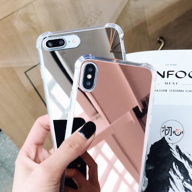 Gasbag зеркальный чехол для iphone XS MAX XR X 7 8 Plus 6s 6 180 градусов противоударные мягкие