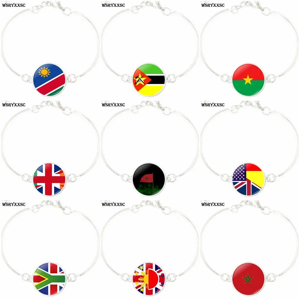 

Morocco and Mozambique and Namibia National Flag For Unisex Party Gift Bracelet Bangle Lovely Daughter Sister