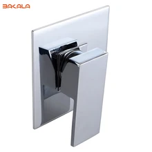 BAKALA латунный душевой кран корпус клапан и твердая нержавеющая сталь Отделка квадратный скрытый Замена для Ванной Душа системы