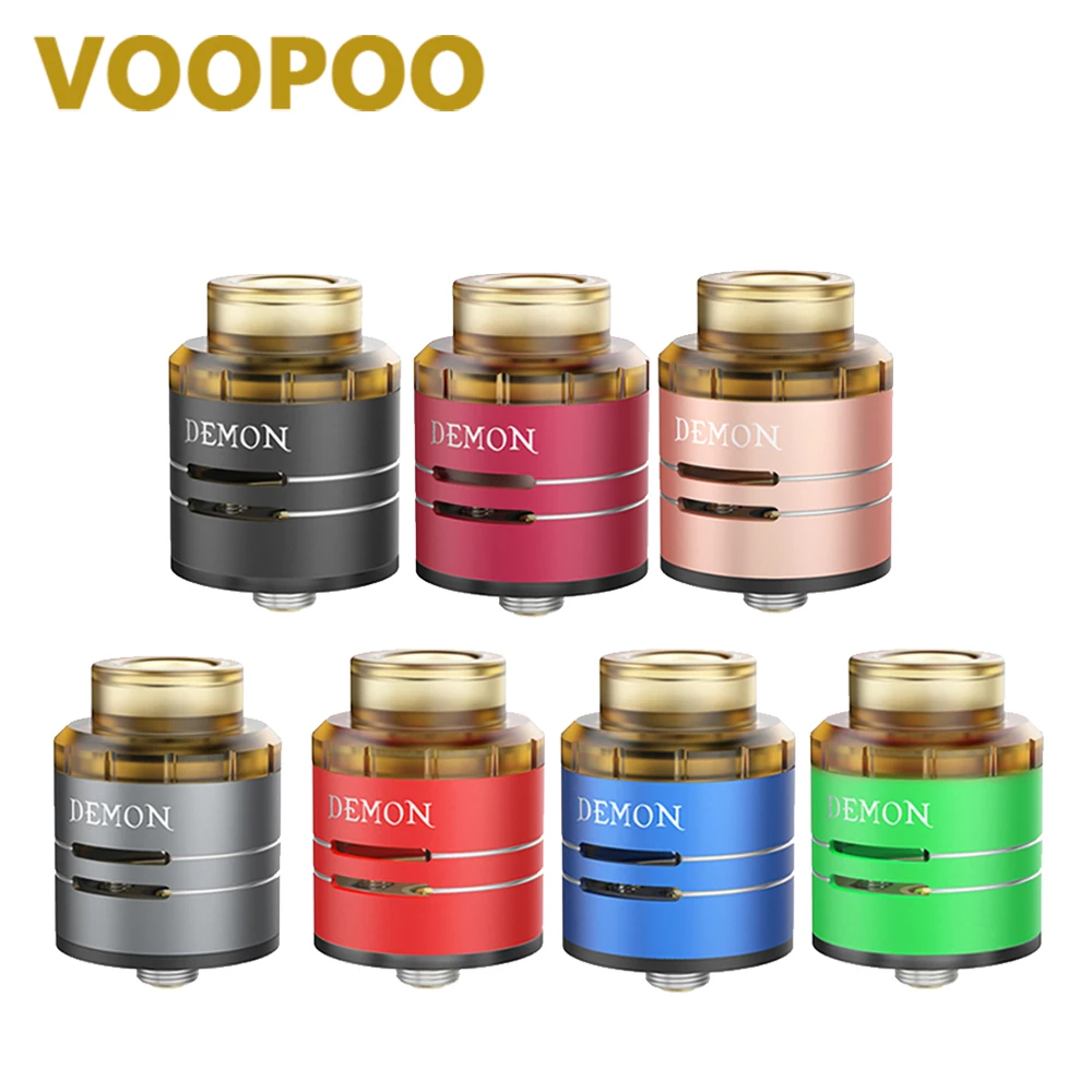 

Original VOOPOO DEMON RDA 24mm Bottom Feeding Atomizer Food PEI Drip Tip/ Airflow Control/ Top & Bottom Filling for Squonker Mod