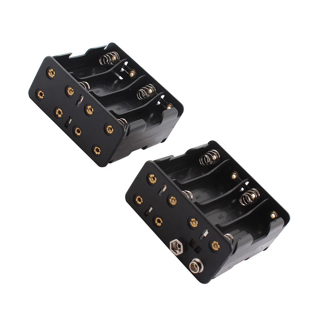 

HFES New 2pcs 8 x AA 2-Side Battery Case Holder Box w 12V Snap Connector
