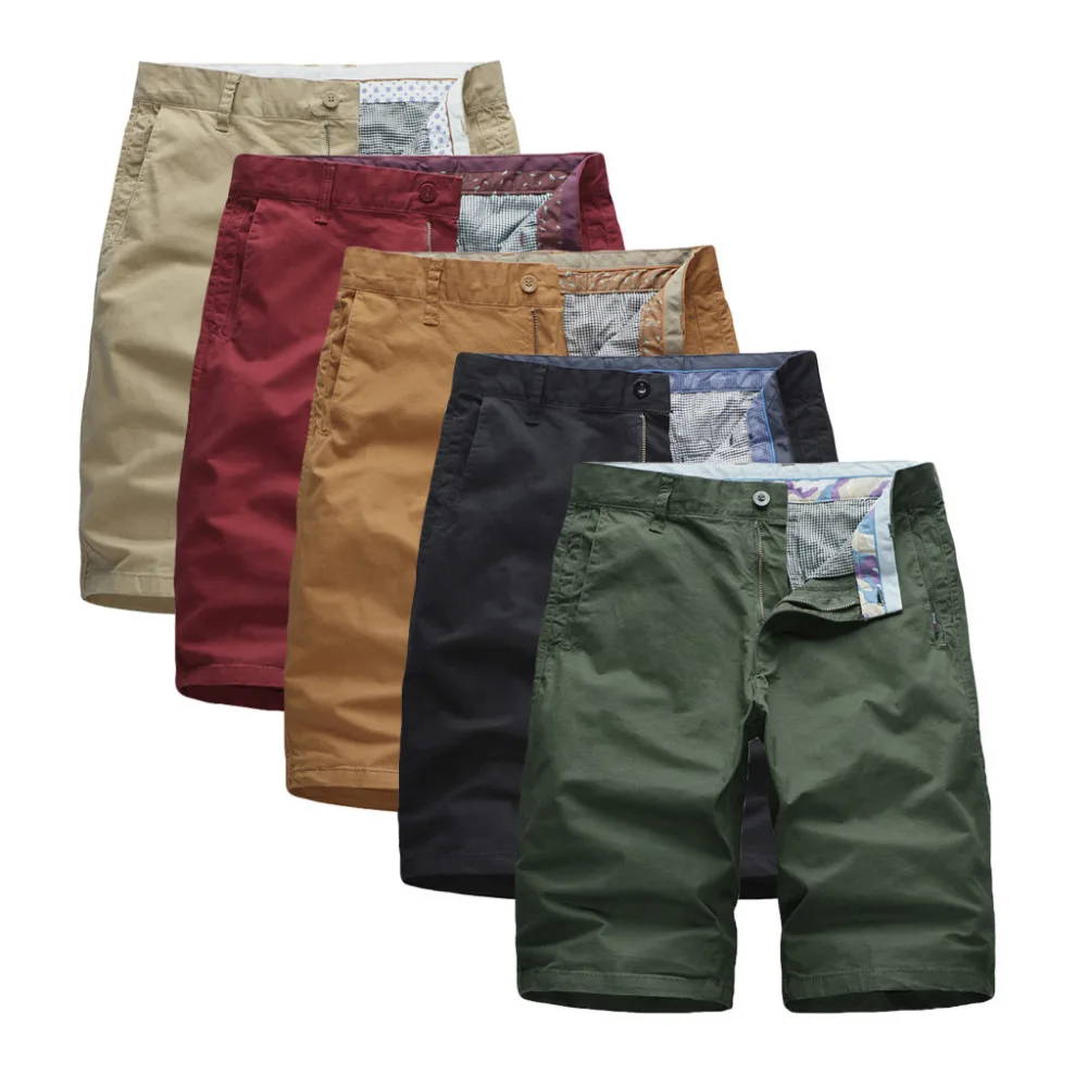 2019 Men's outdoor solid color sexy comfortable beach shorts men swimwear sports tooling beach shorts plus size quick dry 40J17 (1)