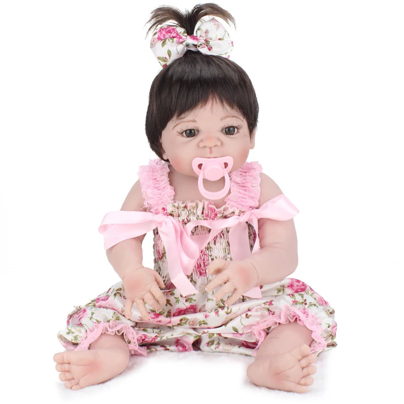 

22inch 55cm Lifelike Vivid Waterproof Babies Reborn Baby Doll High Vinyl Toy Hobbies Handmade Full Silicone Reborn Baby Doll#