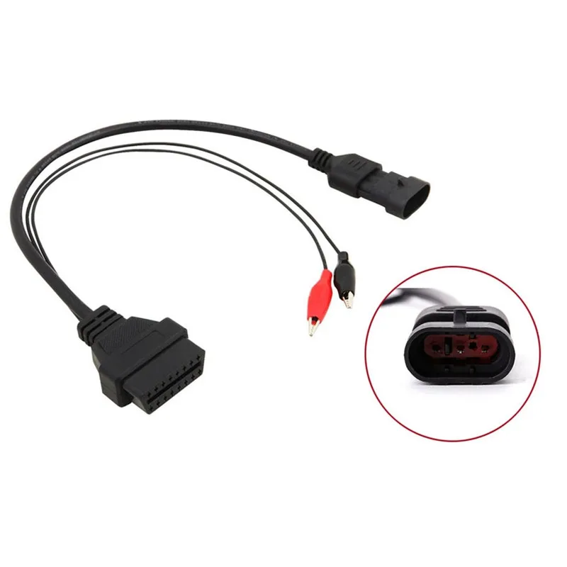 OBD2 кабель для Fiat 3 Pin Alfa Lancia до 16 Pin OBDII OBD 2 OBD-II Соединительный кабель для адаптера Fiat автомобильный диагностический инструмент