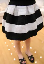 В наличии детская юбка в черно-белую полоску для маленьких девочек на осень модные детские юбки высокое качество женские детская юбка
