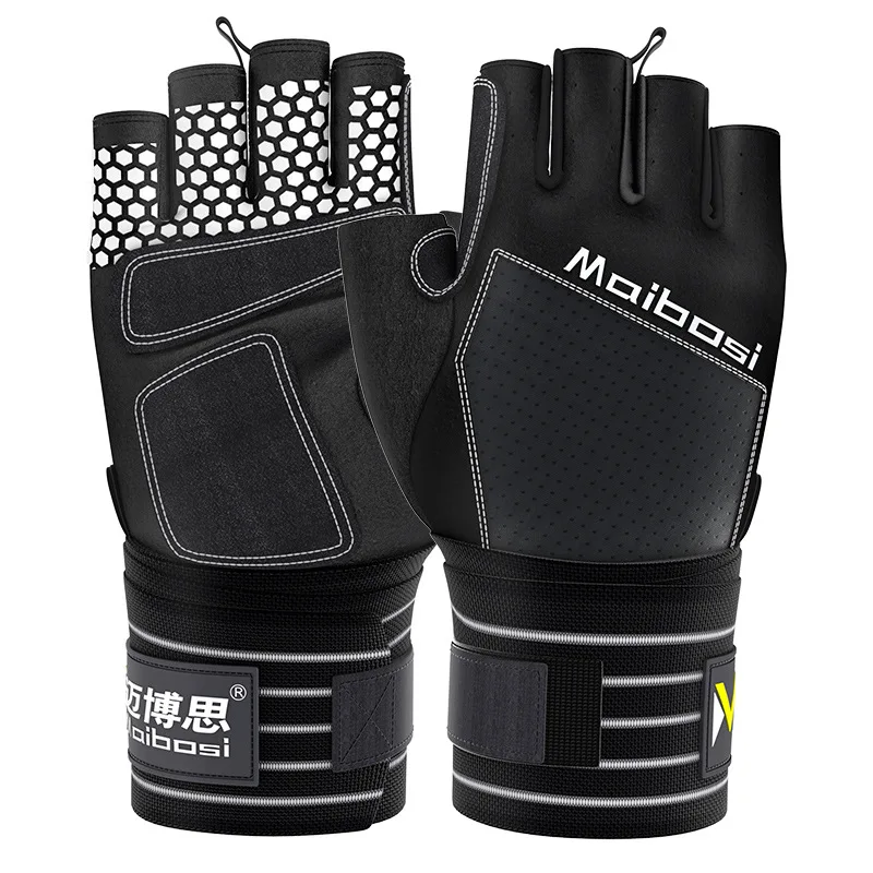 1 Piar нескользящие перчатки для тяжелой атлетики кожаные перчатки для ...