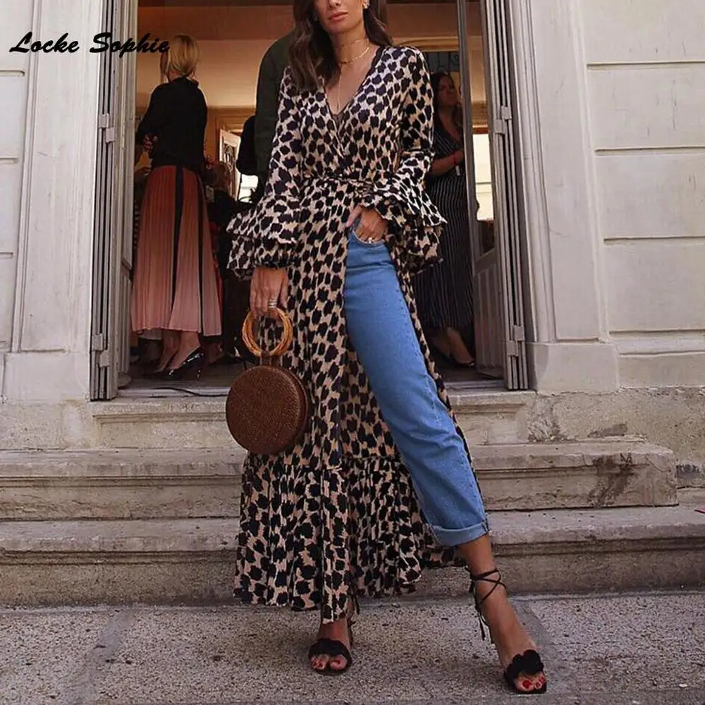 1pcs High waist Ladies Plus size Sexy party dresses 2019 Summer cotton blend Splicing Leopard Print Dress women's Skinny Dress