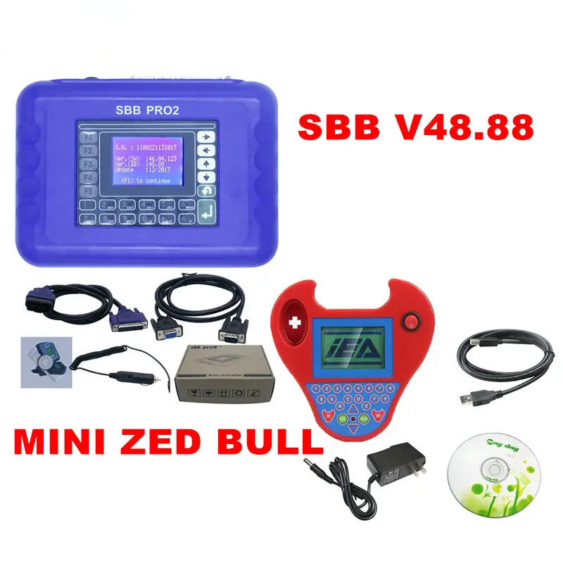 Лучшее качество Silca SBB V48.99 V48.88 V46.02 V33.02 работает мульти-бренд автомобиля SBB транспондер ключ программист мульти-язык - Цвет: SBB V48.88 ZED BULL