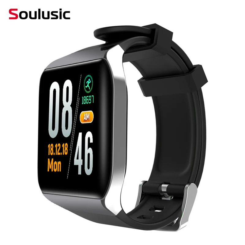 Soulusic Smart Bracelet Band With Heart rate Monitor ECG Blood Pressure Fitness Tracker IP68 Waterproof Wrisatband Smart Watch