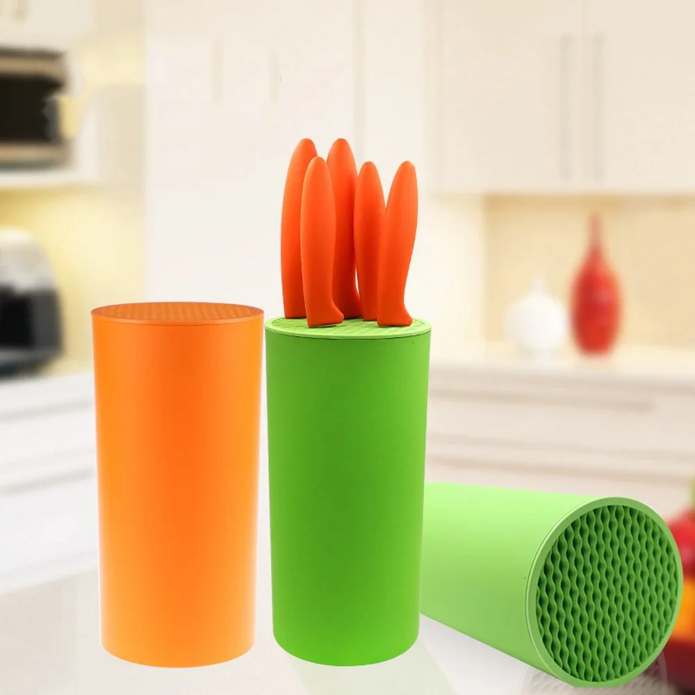 

Creative Knife Stand for Kitchen Knives Holder knife Multifunctional Block Tool Plastic Knife Seat Holder Tube Shelf Chromophous