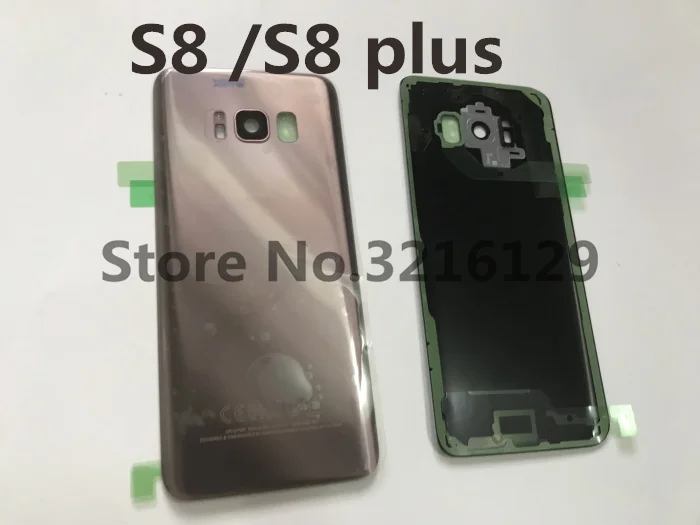 

Original Glass For Samsung Galaxy S8 S8 Plus G950F G955F Back Battery Cover Door Rear Housing Case Replacement + Adhesive Sticke