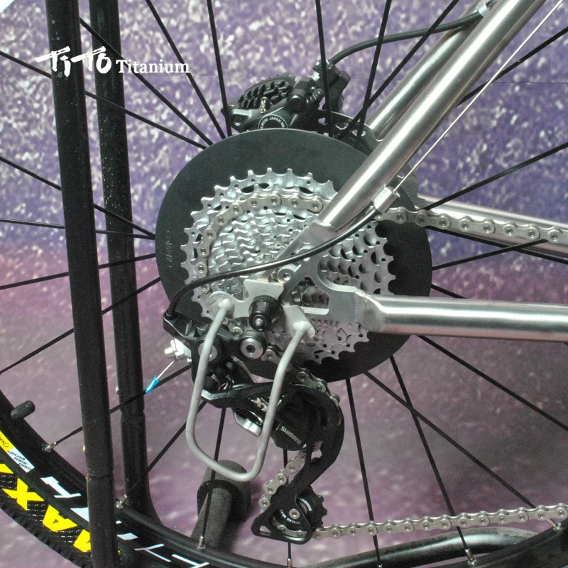 Beste TiTo Goede Kwaliteit Verstelbare Duurzaam Fietsen Fiets Titanium Legering Achter Derailleur Chain Stay Guard Gear Protector Nieuwe