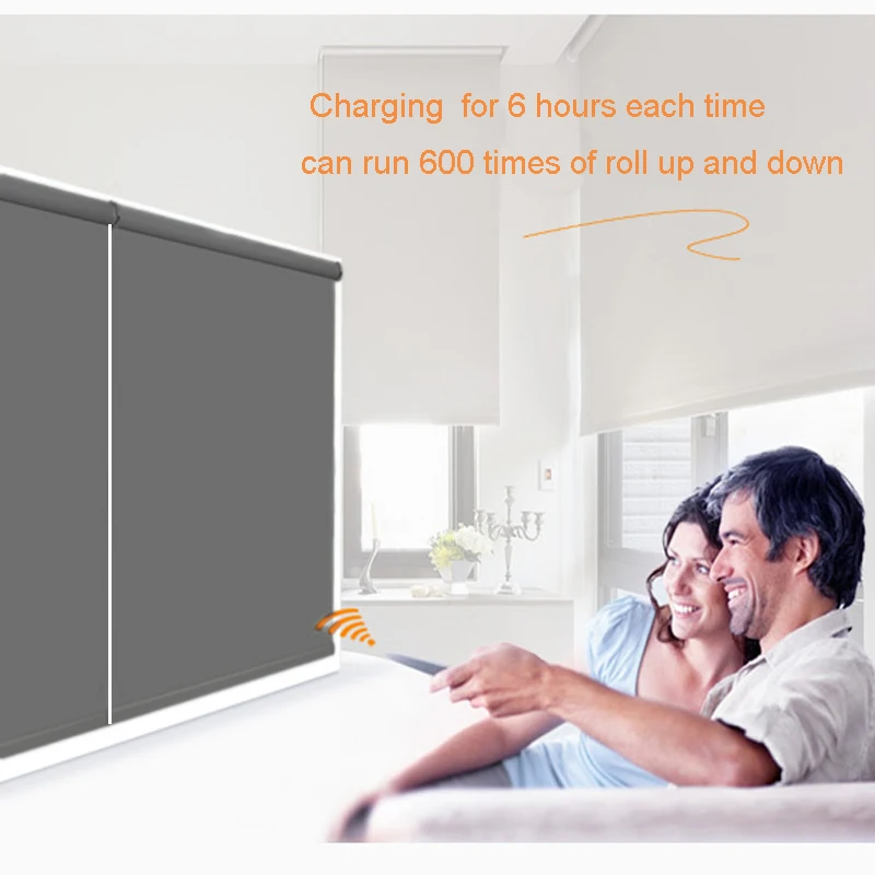 

Free shipping lithium Motorized Roller blackout blind curtains Min 50cm width Max load 5kg Max Drop 600cm Dooya motor DM25LE