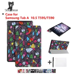 Кожаный чехол для samsung Galaxy Tab 10,5 ''SM-T595 T590 T597 Tab A T597 10,5'' Folio Stand защитный чехол + подарки