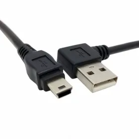 

USB 2.0 A Male Left Angled 90 degree to USB Mini B Male data cable 50cm Black