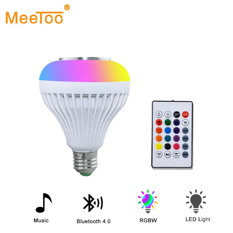

Smart E27 RGB Bluetooth Speaker Bulb Holiday Lights Christmas Music Player Lamp Dimmable Remote Control Decorative LED Lights