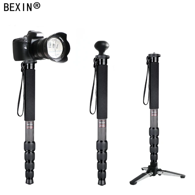 Universal Flexible Lightweight Carbon Fiber 5 Section Monopod Unipod