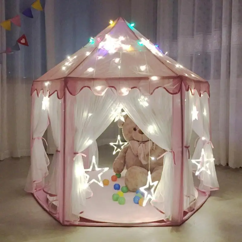 

Foldable Princess Folding Baby Toy Tents Children Portable Castle Activity Play House Kids Gift Outdoor Fun Beach Tent For Kids