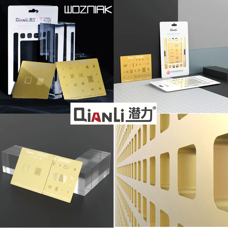 QIANLI Золотая 2D/3D стальная сетка для iphone 5 5S 6 6P 7 7P 8 PLUS NAND IC/ CPU Ремонтный оловянный