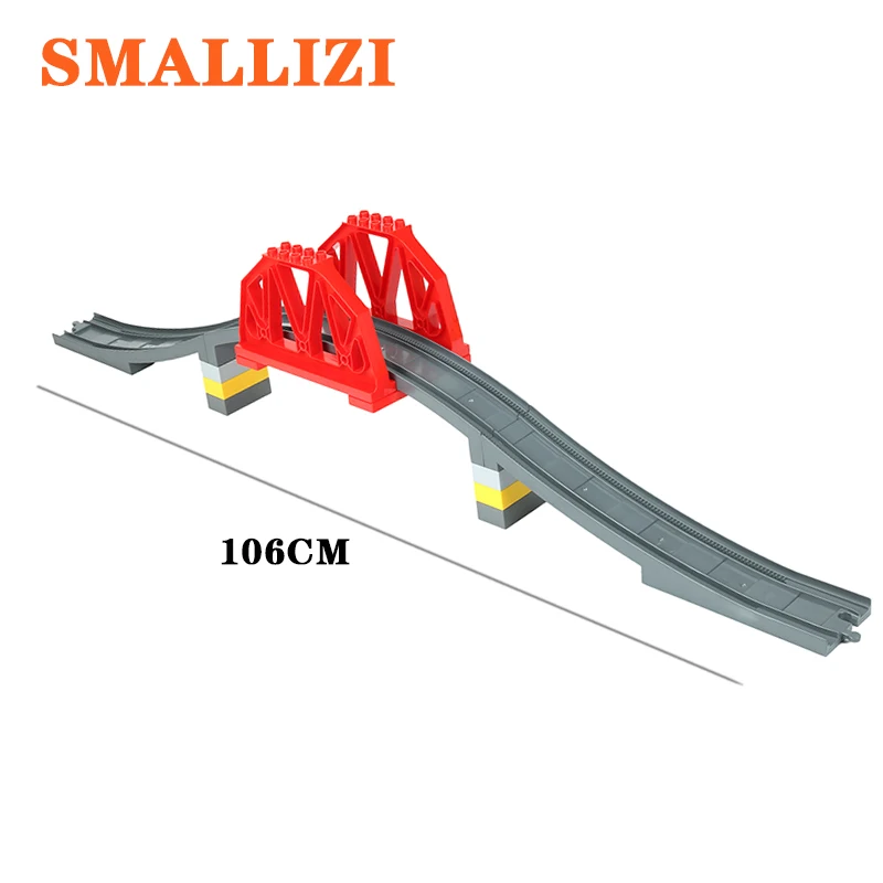 106cm Bridge Big Size Building Blocks Compatible With Duplo Train Track Creative Educational Assembling Bricks set DIY Kids Toys 106cm Bridge Big Size Building Blocks Compatible With Duplo Train Track Creative Educational Assembling Bricks set DIY Kids Toys