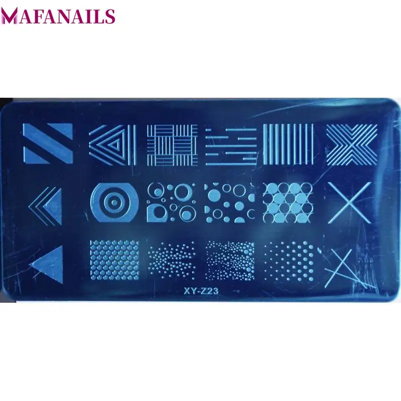 

1Pc Nail Image Plate 6*12cm Geometryic (Line & Dots) Art Stamp Template Image Plates Polish Stamping Nail Art Tools #XY-Z-23#