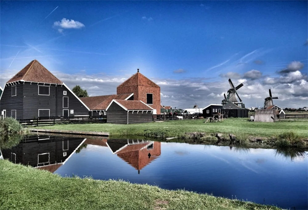 

Laeacco Rural Farm Buildings Scenic Photography Backgrounds Customized Photographic Backdrops For Photo Studio
