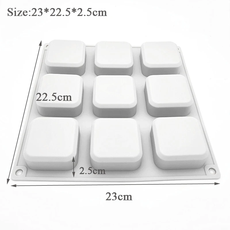 9 Полость Силиконовое мыло форма для мыла 3d Изготовление Хлеба буханка ручной