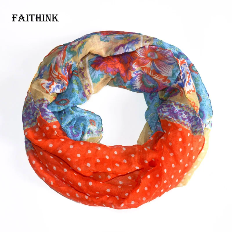 

Fashion Women Leopard Bufandas Scarf Female Infinity Loop Collar Floral Scarf Printed Soft Long Zigzag Stripe Ring Muffler Scarf