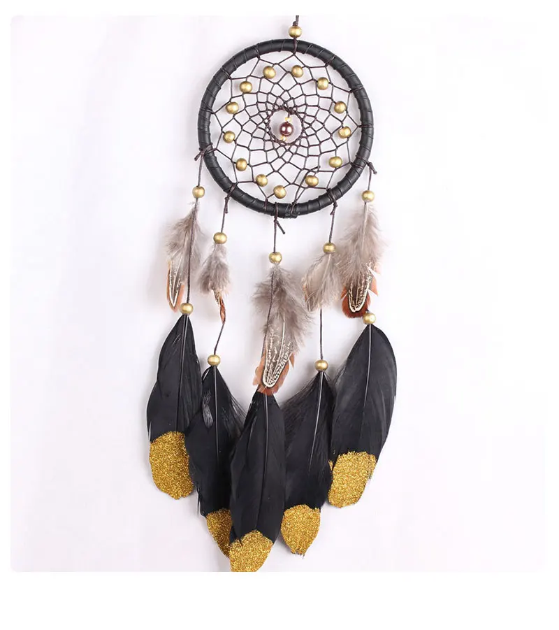 Handmand ремесла автомобиль украшения североамериканских Стиль Dream Catcher перо колокольчиков висит декоративные фигурки творческие подарки