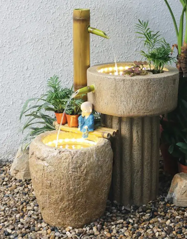 Фонтан Пейзаж офис украшения сад дизайн Аквариум воды Diy декоративные украшения - Цвет: combination B