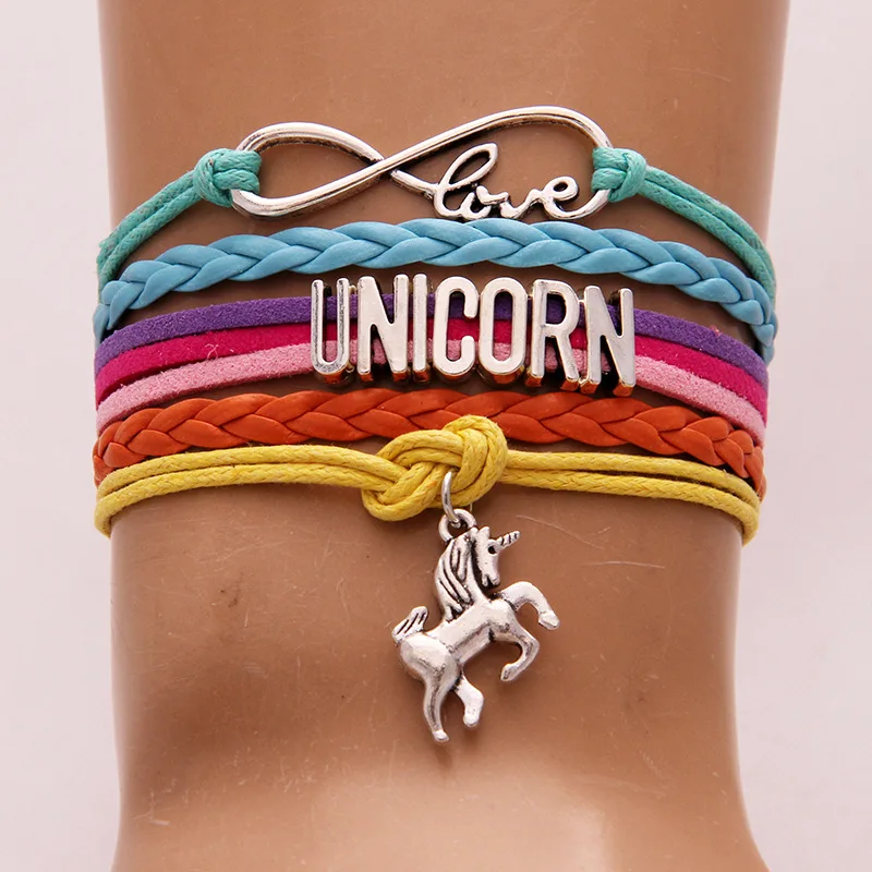 

Houbian Vintage Braided Unicorn Colorful Bracelet Korea Wax Combination Of Sports Bracelet Jewelry