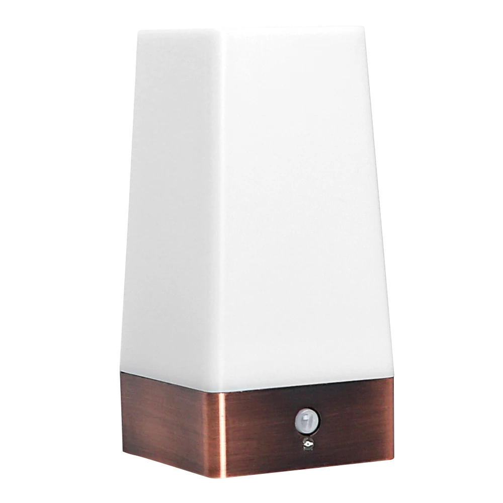 

ITimo PIR Motion Sensor and Light Sensor Battery Lamp Wireless Table Desk Bedside Lamp Square Shape High Quality LED Night Light