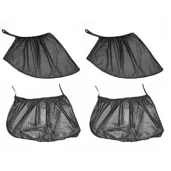 

4pcs Universal Car Sunshade Black Mesh Sunshade Breathable Set Protector Cover