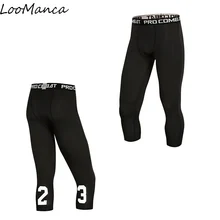 Компрессионные баскетбольные обтягивающие штаны, новинка, спортивные колготки для спортзала, эластичные быстросохнущие мужские леггинсы для фитнеса и бега размера плюс